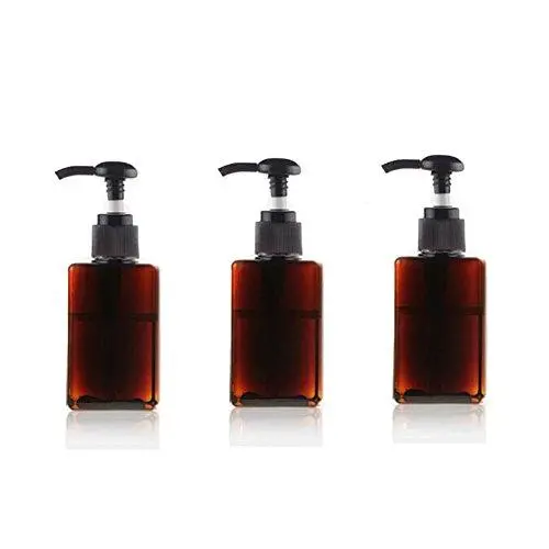 100ml / 3.3oz Refillable Empty Plastic Pump Bottles Jars Set for Makeup Cosmetic Bath Shower Shampoo Hair-Conditioner Toiletries Liquid Containers Bathroom Accessory Set (Brown) 100ml / 3.3oz Refillable Empty Plastic Pump Bottles Jars Set for Makeup Cosmetic Bath Shower Shampoo Hair-Conditioner Toiletries Liquid Containers Bathroom Accessory Set (Brown)