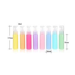 6PCS Plastic Refillable Empty Macaron Color Sample Pump Vial Bottle-Perfume Cosmetic Storage Container Makeup Emollient Cream Emulsion Lotion Toiletries Liquid Jar Pot(Color Random) (30ml/1oz)