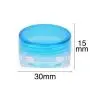 Feadem 60 Pieces 5g Cosmetic Container, Square Empty Cosmetic Pots Cosmetic Jars Travel Refillable Clear Plastic Makeup Containers Cosmetic Jars with for Creams/Powder/Mineral Make Up Cosmetic Bottles
