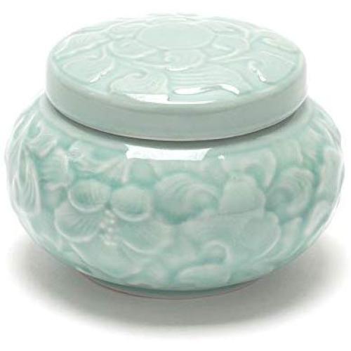 Teacera 16oz Traditional Style Ceramic Condiment Jar with Lid Sugar Salt Bowl Storage
