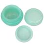 DERCLIVE Plastic Cosmetic Jar Travel Cosmetics Sample Container Cream Eyeshadow Storage Bottle 12Pcs 10ml / 10g-green