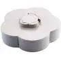 Storage Box, Bloom Rotating Snack Box Flower Design Candy Food Storage Box Jewelry Organizer 5-Compartment - BPA Free - Freezer and Dishwasher Safe????? (Gray)