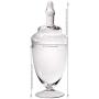 Glass Candy Jars with Lids Clear Glass Apothecary Jars - Set of 3 - Wedding Candy Buffet Containers (Small, Clear)