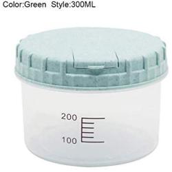 Platstic Transparent Food Storage Jar Round Sealed Tank Cereal Containers,Green,M