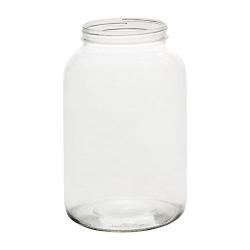 North Mountain Supply 1 Gallon Glass Wide-Mouth 110 CT Fermentation/Canning Jar with Gold Metal Lids - Case of 4