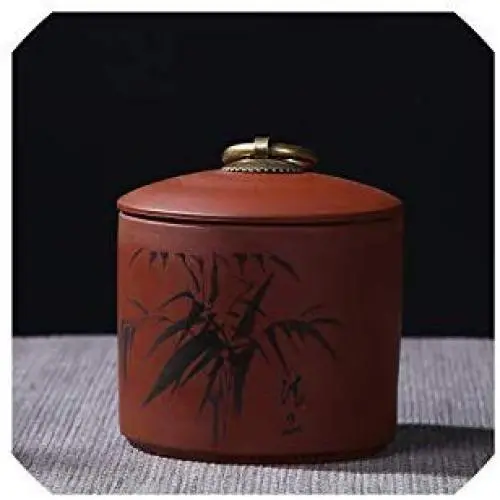 Lila Sand Teeßessel Meilan Bambus Chrysanthemen Keramik Trockenware Kleine Größe Versiegelter Tank, Violett