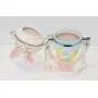 BW New 8" White Bunny Rabbit with Colorful Flowers Ceramic Decorative Air Tight Hinged Canister Storage Jar