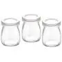 Sunormi 100ml Glass Yogurt Pudding Jars Bottles With Plastic Lids Replacement 3oz Jars for Yogurt Maker - 3Pcs Sunormi 100ml Glass Yogurt Pudding Jars Bottles With Plastic Lids Replacement 3oz Jars for Yogurt Maker - 3Pcs