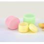 Pack of 6 3.4 Oz (100ml) Plastic Cosmetic Sample Jars with Inner Liners and Dome Lids Cosmetic Pot Case Empty Containers for Salves Creams Lip Balm Small Items Scrubs Oils Nail Accessories (Green)