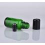 3 PCS 50 ML 1.7 OZ Green Glass Refillable Roll-On Bottles with Stainless Steel Roller Ball and Black Cap Essential Oil Container Perfume Makeup Sample Dispenser Roller Vials