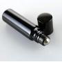 6PCS 5ml Upscale Glass Roll-on Bottles with Lid and Stainless Steel Roller Ball Empty Refillable Essential Oil Perfume liquids Roller Bottles Vial Portable Container Pot Jar (black)
