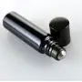6 Stück 5ml Hochwertige Glas Roll-on Flaschen mit Verschluss und Edelstahl-Walzenkugel Leere Refillbare Duftöls-, Parfümsprays-, Flüssigkeitsbehälter, Tragbarer Jar (Schwarz)