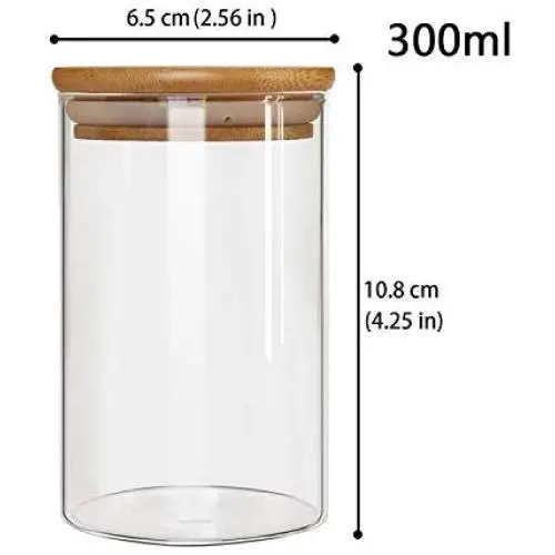 Glass Kitchen Jars Storage Bottles Household Kitchen Sorting Food Storage Container Grains Nuts Cans,300Ml Glass Kitchen Jars Storage Bottles Household Kitchen Sorting Food Storage Container Grains Nuts Cans,300Ml
