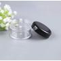 6PCS 10ml/15ml/20ml Different Sizes Combinations Clear Empty Refillable Plastic Bottle Cosmetic Container Holder Vial Jar Pot Sample Packing with Black Screw Lid for Cream Lotion Eyeshadow Lip Balm
