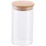 Yl Ly Bamboo Cover Transparent Glass Sealed Cans Kitchen Glass Bottle Household Food Candy Multi-Grain Jar Glass Jar 85150Mm_650Ml