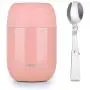 Hometall Food Jar Lunch Containers Thermos, Vacuum Insulated Stainless Steel, Lunch Box for Adult Kids with Folding Spoon 16 oz