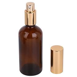 Foraineam 9 Pack 100ml / 3.4 oz. Amber Glass Spray Bottle with Atomizer, Fine Mist Spray, Refillable Container for Perfume, Cleaning Products, Essential Oils