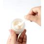 1PCS 50g/1.7oz Clear Frosted Glass Cream Jar Bottle Empty Refillable Travel Makeup Sample Packing Storage Container Vial Pot Holder Dispenser with Bamboo Lid and Inner Liner