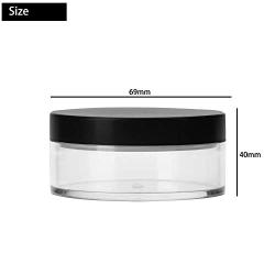 50g Plastic Empty Powder Puff Case Portable Makeup Case Travel Kit Blusher Cosmetic Makeup Containers with Sifter And Lids (Pack Of 8)