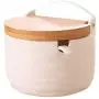 Bol à sucre avec couvercle et cuillère, pot en bois pour assaisonnement, ustensile de cuisine, boîte de rangement pour sel. Bol à sucre avec couvercle et cuillère, pot en bois pour assaisonnement, ustensile de cuisine, boîte de rangement pour sel.