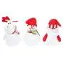 Boîte Cadeau Noël 3pcs, Père Noël, Renne, Bonhomme de Neige, pour les Gourmandises, Décorations pour Fête de Noël
