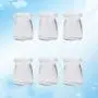 UPKOCH 6pcs Clear Glass Jars Glass Yogurt Container Replacement Glass Pudding Jars Yogurt Jars with Lids for Milk Jams Jelly Mousse 200ml