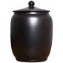 Große Vintage Food-Aufbewahrungskrüger aus Keramik mit Deckeln, langlebige Küchenbehälter, Rassige Wohnkultur, Pantry-Organisation und Lagerung für Mehl, Snacks, Zucker, Cerealien (10L/15L, Braun)