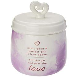 Precious Moments 191443 Sharing Jar, Cream/Rose Gold/Purple