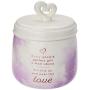 Precious Moments 191443 Sharing Jar, Cream/Rose Gold/Purple