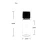 30PCS 15ml 0.51oz Empty Reusable Clear Plastic Sample Bottle With Black Flip Cap Travel Vial Jar Pot Container For Cosmetic Case Emollient Water Liquid Shower Gel Face Cream Emulsion Hand Lotion