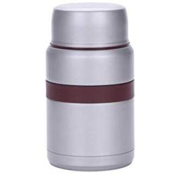 G.a HOMEFAVOR Portable Vacuum Insulated Stainless Steel Food Jar Food Flask With Leak Proof Design, 17 oz (500 ml) Hot Cold Vacuum Lunch Thermos Container Kids Food Storage Container, Gray