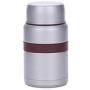 G.a HOMEFAVOR Portable Vacuum Insulated Stainless Steel Food Jar Food Flask With Leak Proof Design, 17 oz (500 ml) Hot Cold Vacuum Lunch Thermos Container Kids Food Storage Container, Gray