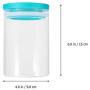 TOPBATHY High Borosilicate Glass Sealed Jar Safe Dry Food Storage Tanks 9.8x15cm