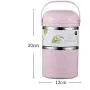 Thermos Food Jar Multi-storey Thermos Stainless Food Flask,Leakproof Insulated Food Containers,High-capacity,Mixed Color (Color : Pink, Size : 600ml+300ml) Thermos Food Jar Multi-storey Thermos Stainless Food Flask,Leakproof Insulated Food Containers,High-capacity,Mixed Color (Color : Pink, Size : 600ml+300ml)