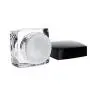 3er Set Klare Acryl-Quadratische Kosmetikbehälter mit Schwarzdeckel Leere Hochwertige Probenbehälter für Lotion, Gesichtscreme, Maske – 50ML/1.7Oz