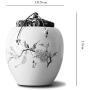 Cereal Containers Ceramic Storage Canister, Flour Tank Rice Cylinder Containers (color : A)