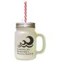 Black A Smooth Sea Never Made Skillful Sailor Frosted Glass Mason Jar With Straw