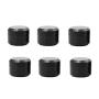 6Pcs Black Plastic Cosmetic Cream Bottles Empty Refillable Makeup Sample Nail Powder Facial Cream Eye Cream Storage Container Vial Pot Jars(15g/0.5oz)
