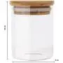 TNKML Glass Food Cans With Natural Bamboo Lid And Silicone Ring For Hermetically Sealed Small Transparent Tank Storage Tanks For Kitchen Storage Of Grain 6 200Ml