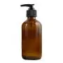 1PK (250ml/8.3oz) Bernsteinleere Pumpglasflasche Große Kapazität Tragbar Wiederbefüllbare Flasche Behälter für Lotion Emulsion Shampoo Badecreme Duschgel