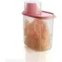 Dichtungsglasbehälter für Küche, Feuchtigkeitsdichter Lagerbehälter, Marmeladenglas, Cruet, Tank, Kunststoff, Transparent, Pink, 1,9L