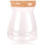 UPKOCH 550ML Candy Jar Transparent High Borosilicate Glass T-shaped Kitchen Storage Jar Sealing Bottle with Lid Food Grain Container