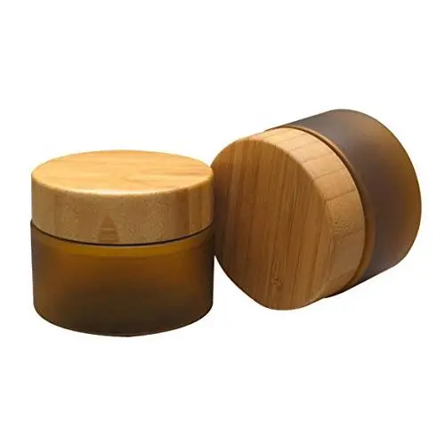 2 Pack 150G/5OZ Empty Amber Plastic Face Cream Bottle Jars with Bamboo Cap and Inner Liners Refillable Cosmetic Eye Cream Lotions Emulsion Body Scrub Ointments Vials Makeup Travel Size Container Set 2 Pack 150G/5OZ Empty Amber Plastic Face Cream Bottle Jars with Bamboo Cap and Inner Liners Refillable Cosmetic Eye Cream Lotions Emulsion Body Scrub Ointments Vials Makeup Travel Size Container Set