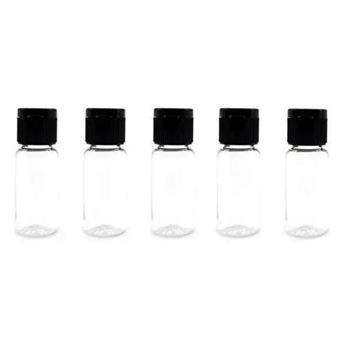 30PCS 15ml 0.51oz Empty Reusable Clear Plastic Sample Bottle With Black Flip Cap Travel Vial Jar Pot Container For Cosmetic Case Emollient Water Liquid Shower Gel Face Cream Emulsion Hand Lotion 30PCS 15ml 0.51oz Empty Reusable Clear Plastic Sample Bottle With Black Flip Cap Travel Vial Jar Pot Container For Cosmetic Case Emollient Water Liquid Shower Gel Face Cream Emulsion Hand Lotion