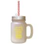 Yellow Without Friends No One Choose Love Though Had All Frosted Glass Mason Jar With Straw