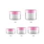 VASANA 24PCS 20g/0.68oz Empty Refill Clear Plastic Sample Cosmetic Jar Pots Eyshadow Packing Storage Container With Pink Screw Lid for Travel Make Up Cream Lotion Nails Powder Gems Beads Jewelry