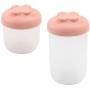 UPKOCH 2pcs Storage Grain Food Storage Containers Storage Jar (Small Size+Large Size, Pink)