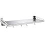 Spice Rack Wall Mount Microwave Oven Shelf Multi-Function Organizer Single Stainless Steel Herb Jar Container Storage Saving Space For Kitchen Pantry Cabinet Storage (Size : 100x9.5x16.5cm)