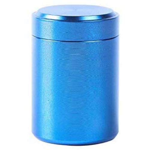 Tea Caddy Mini Aluminum Storage Boxes Sealed Coffee Cans Tea Portable Container Travel Tea Caddy Organize Storage Bottles Jars,Blue,