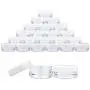 50 Jars Beauticom 3 Grams / 3 ml Professional Quality Round Clear Jars with Lids for Cosmetics, Lotion, Creams, Make Up, Beads, Charms, Rhinestones, Accessories and Much More! (White Lid)